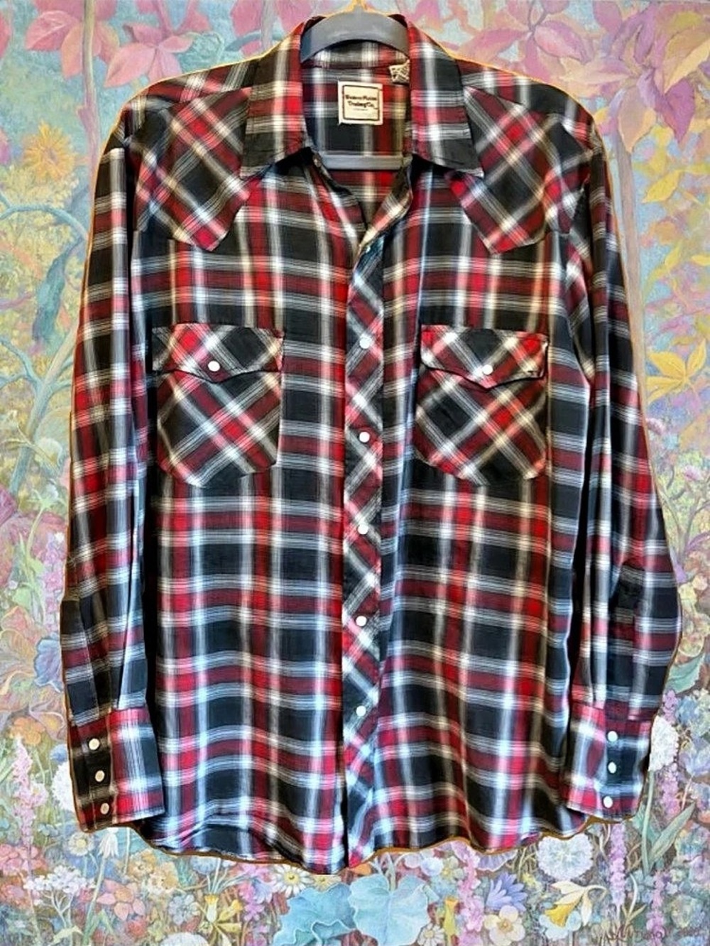 Western Plains Plaid Western Shirt in Red & Black